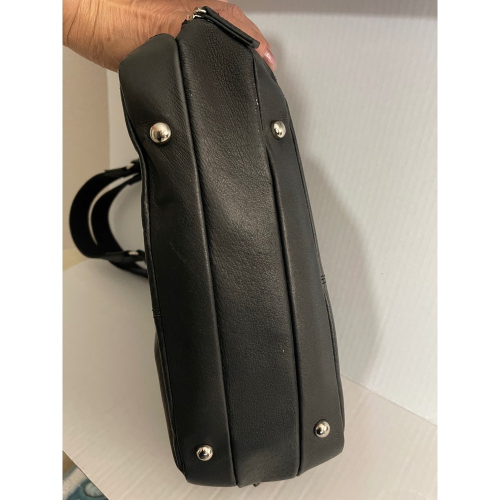 Gun Tote'n‎ Mamas Black Leather Concealed Carry Shoulder Bag RFID CCW Purse - Picture 6 of 16